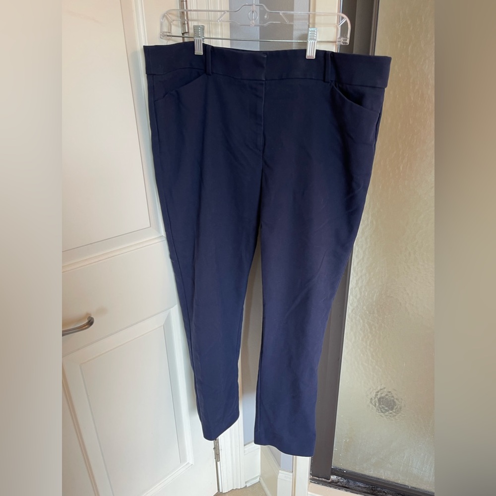 Loft Marisa Ankle Navy Pants - Size 14 EUC